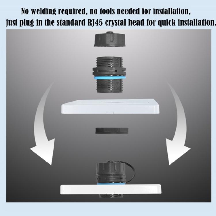 Shielded M23 RJ45 Cat6 Connector Coupler With Easy Assembly For Reliable Gigabit Data Transmission