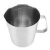 Messbecher aus Edelstahl Milchaufschäumkännchen mit Oz/ml-Markierung Milchaufschäumbecher mit Griff 1000 ml