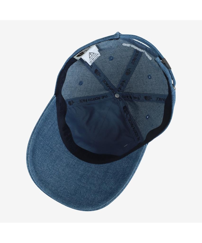 Noseupeiseu Ne3Cs00K White Label Logo Ball Cap Denim Blue