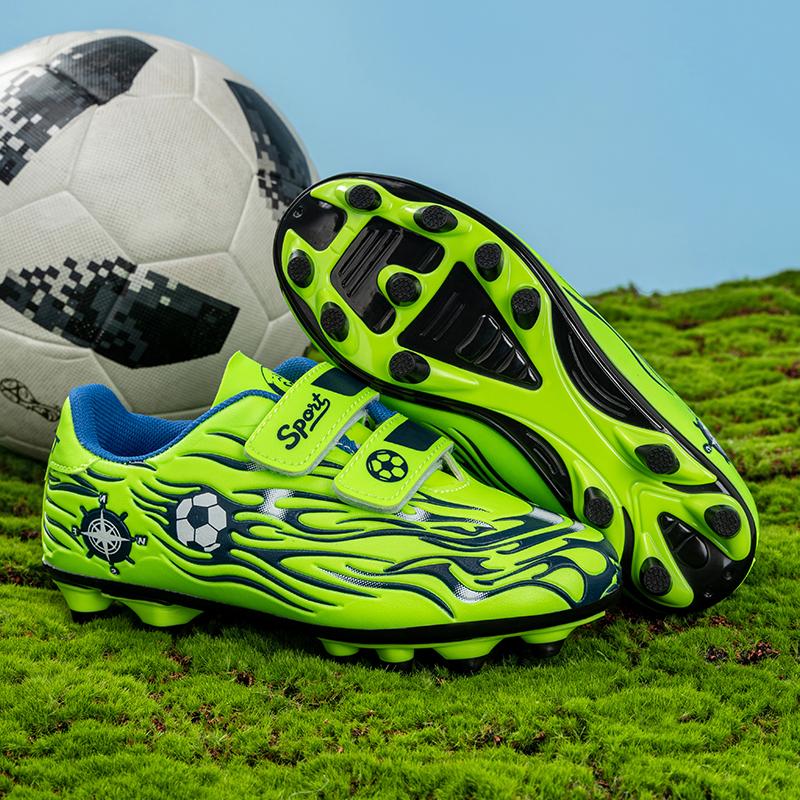 Chuteiras de Futebol para Crianças Tênis de Futebol Atlético Tênis de Futebol para Gramado Sintético Crianças Outdoor Chuteiras para Campo Firme Antiderrapante