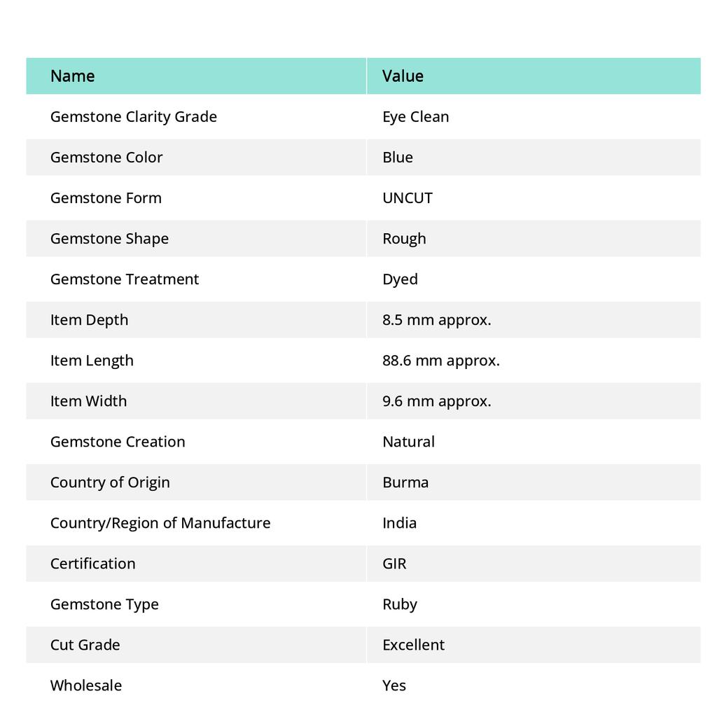 51,32 Ct Rubi Vermelho Natural Não Lapidado Bruto Extraído da Terra CERTIFICADO Par de Gemas Soltas RS-43