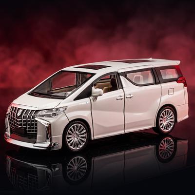 MWLU3 1:24 Toyota Alphard MPV Alloy Metal Diecast Model Car Simulation Home Trendy And Desktop Display Ornament Birthday Gifts For Boy
