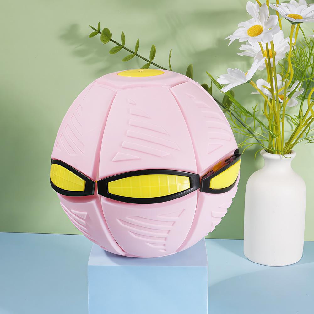 Glowing Flying Saucer Step-On Deformation Bouncy Ball - Interactive Parent-Child Toy