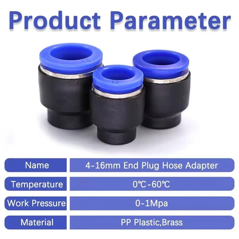 5Pcs New PPF Pneumatic Connector Plastic 4/6/8/10/12/14/16mm Air Hose Sealing Connector Hose Adapter Pipe Fitting