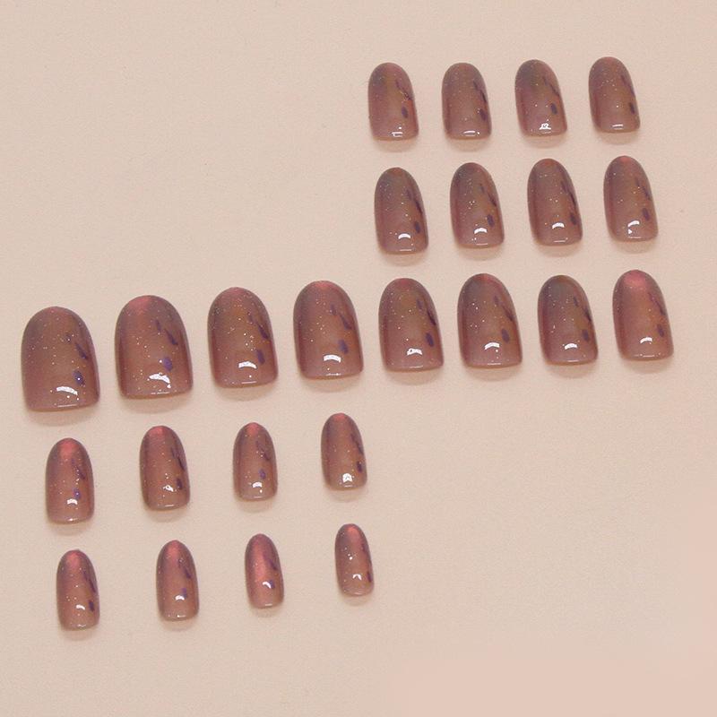 Cat'S Eye False Nail Spots Wear Nail Removable Nail Patch Fine Flash Nail Patch Nail Patch Short