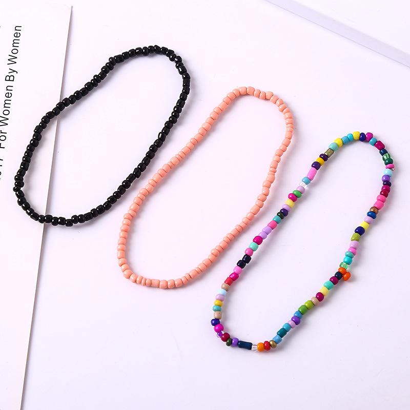 Bracelet de perles de verre, 1 pièce, style Boho, Bracelet de cheville en perles colorées