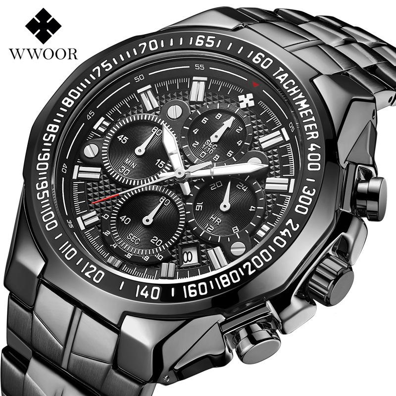Wwoor, Men'S Watch, Seven-Pin Waterproof Alloy Watch