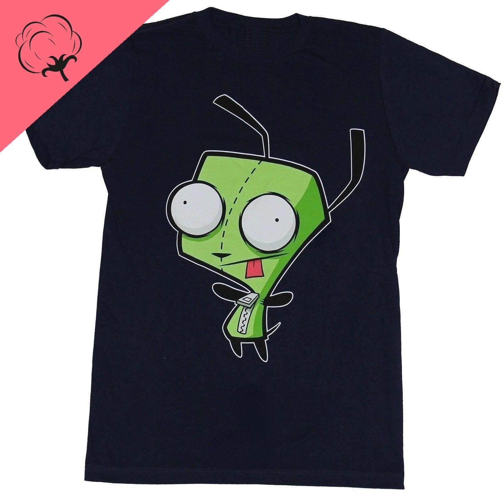

Kawaii Invader Zim графические футболки Happy Hug Ready Zim Image милые футболки с героями мультфильмов унисекс WoUnisex ретро футболка Harajuku 4XL