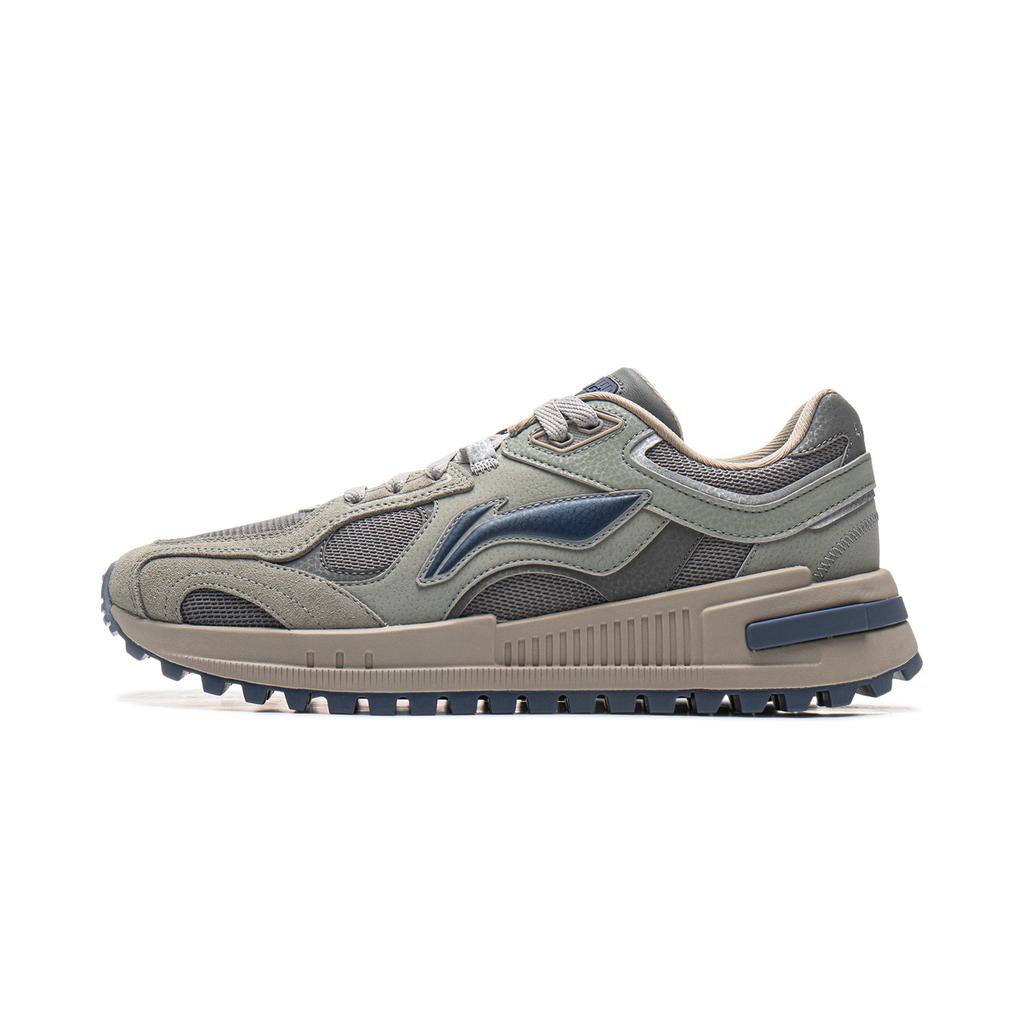 New LiNing Wind Rider 2.0 Anti-Slip Wear-Resistant Low-Top Casual Shoes Men's Gray AGCU373-2