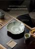 Banana Moon Ceramic Tea Coaster & Snack Plate Set - Gaiwan Pot Mat & Tea Ceremony Accessories
