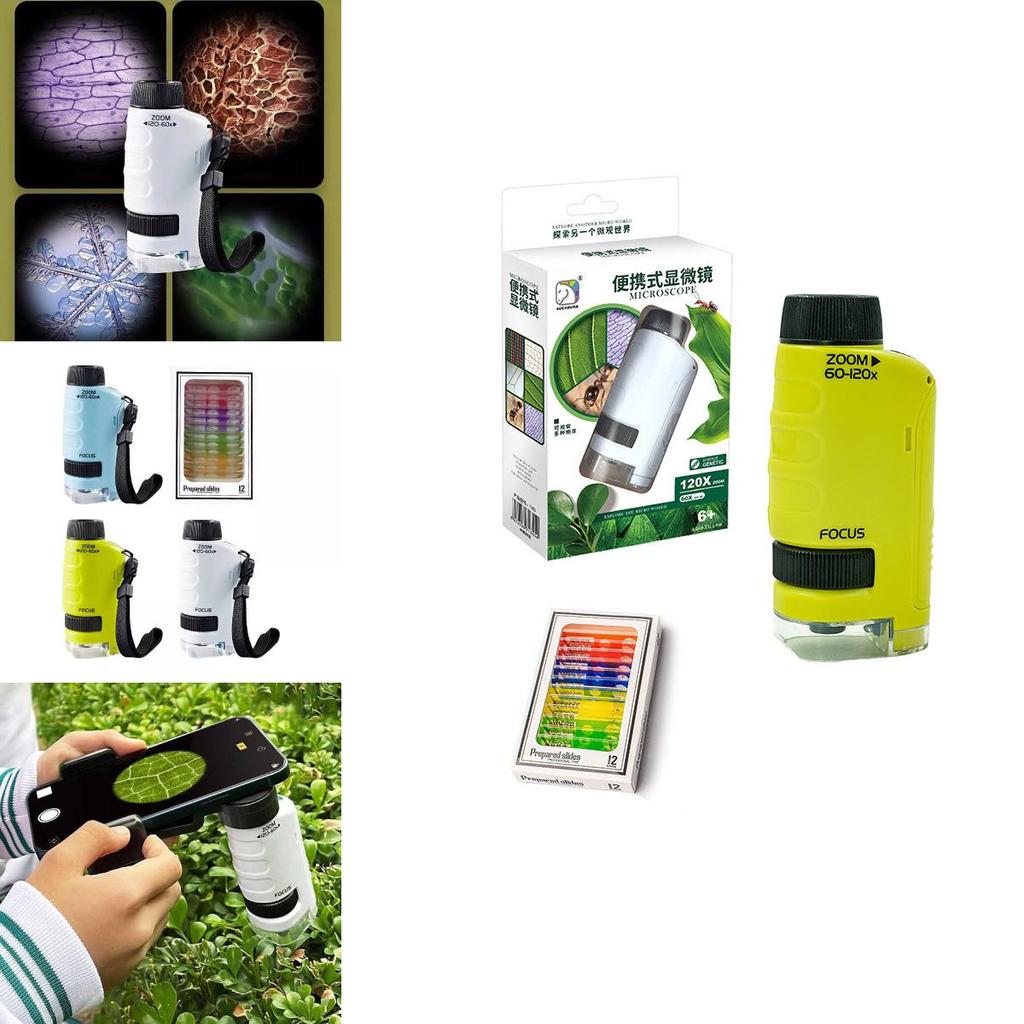 Portable Handheld High Definition Optical Microscope Educational Science Kit For Kids