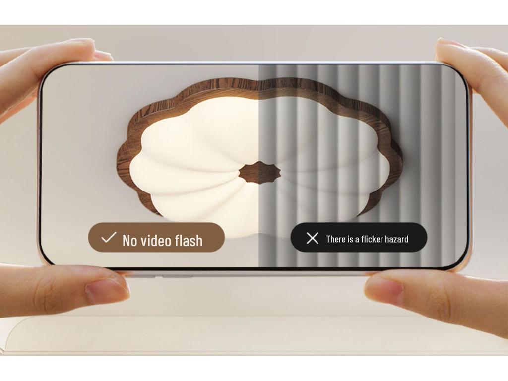 Vintage Cream LED Ceiling Light for Children's Room - Walnut Cookie Design, Super Bright, Full Spectrum