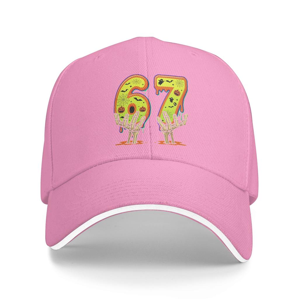 67 Meme Six Seven Halloween Funny Baseball Cap Cool Female Male Trucker Hat Quality Outdoor Gym Baseball Caps Birthday Present