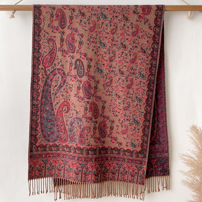 Fashion Thick Soft Cashmere Luxury Brand Jacquard Scarf Women Winter Poncho For Lady Casual Neckerchief Bandana Shawl Headband