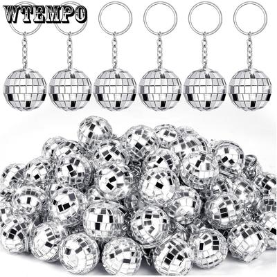 12pcs Disco Ball Keychain Disco Ball Keychains Bulk Disco Ball Key Chain Party Favors for Party Supplies Decorations Mirror Ball Keychain Pendant