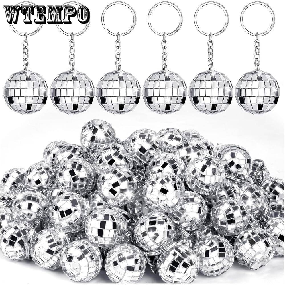 12pcs Disco Ball Keychain Disco Ball Keychains Bulk Disco Ball Key Chain Party Favors for Party Supplies Decorations Mirror Ball Keychain Pendant