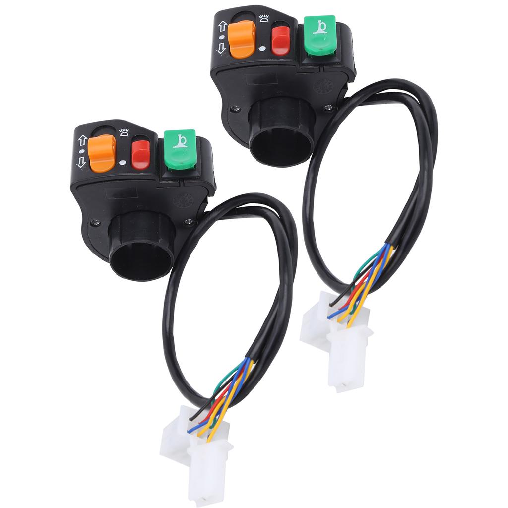 2Pcs Electric Bicycles Scooters Universal 3?in?1 Lights Turn Signals and Horn Switches