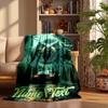 Fierce Dinosaur Custom Flannel Blankets Soft Warm Cozy Throws for Home Decor Holiday Gifts