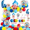 98 Stück/Set Cartoon Clown Bogen Girlande Set Folien Zahlenballons Latex Luft Ballons Babyparty Geburtstagsparty Dekorationen Zubehör