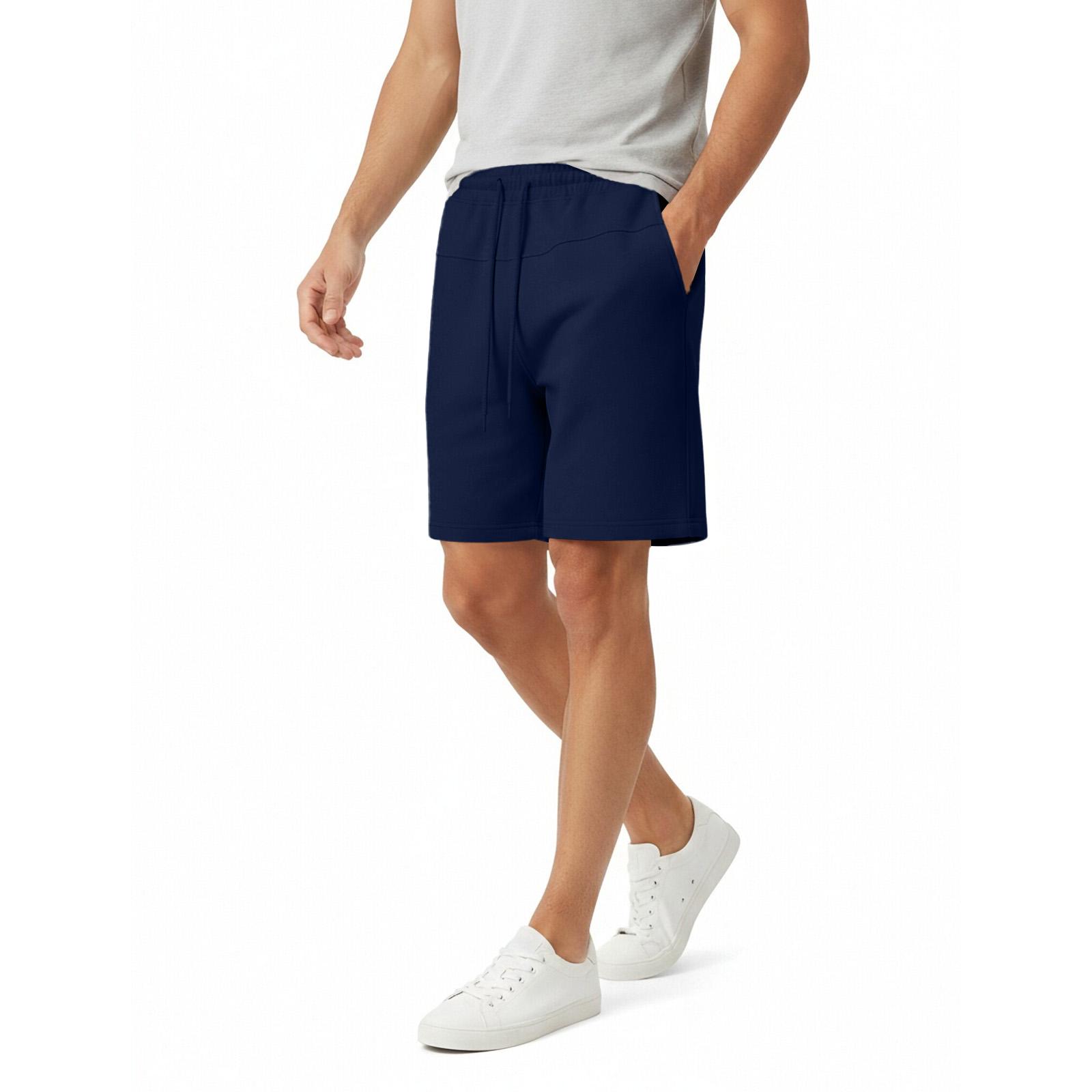 

Men s Casual Athletic Shorts Lightweight Quick Dry Elastic Waistband with Side Pockets Suitable for Sports Gym Running and Everyday Wear XXXL тёмно-синий
