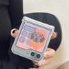 Ins Korean Cute Clear Case For Samsung Z Flip 7/6/5/4/3 Hinge Full Protection PC Case For Motorola Razr 60 50 Ultra Razr 40Ultra