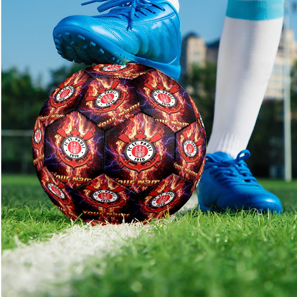 FC St. Pauli Fashion Size 5 Football Wearproof Non‑Slip Soccer Ball For Sports Training Entertainment Use