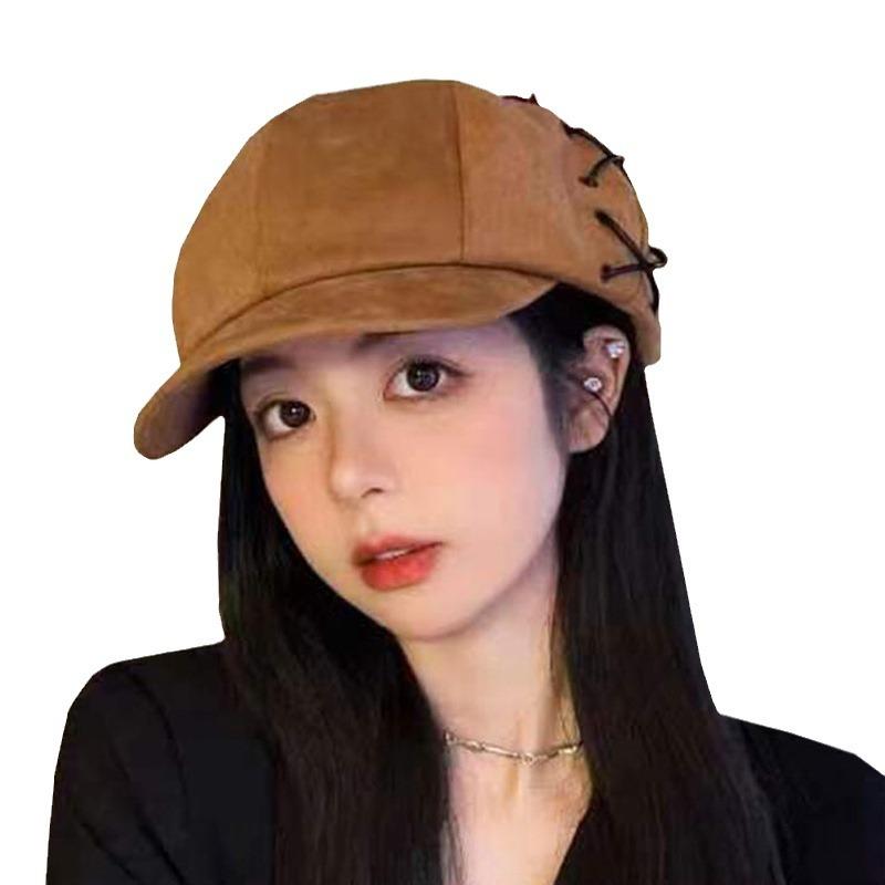 Japanese Hat Women's Retro Autumn British Octagonal Hat Trend Street Versatile Casual Face Duck Tongue Newsboy Hat