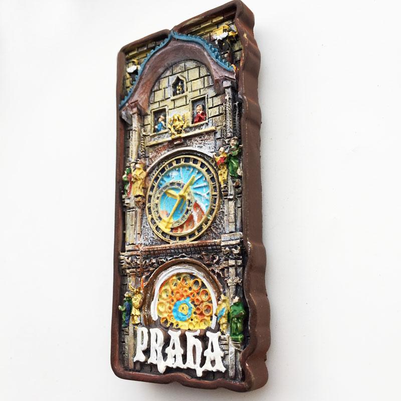 Magneți de frigider din rășină, repere din Praga, Republica Cehă, Marea Britanie, autocolante, suveniruri creative lucrate manual, decorațiuni interioare
