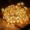 Battery-Powered Outdoor LED Crystal Ball String Lights: Colorful, Flashing Decoration for Camping & Christmas