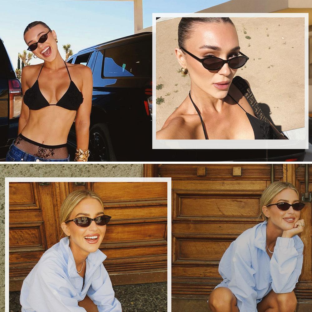 Retro Solglasögon för Kvinnor Små Ovala Sommar Strand Leopard Solglasögon Mode Söta Glasögon Festtillbehör