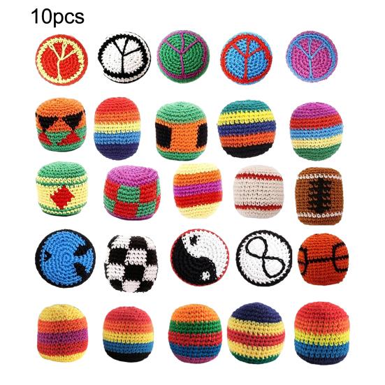 Balles de Jonglage au Crochet pour Enfants, Sacs Doux Tissés à la Main pour Améliorer les Compétences, le Fun, l'Équilibre, les Réflexes, la Coordination, Jeu en Plein Air & Cadeaux de Fête