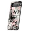 Fashionable Butterfly Flower Pattern Hard PC Phone Case For Samsung Galaxy Z Flip 7 6 5 4 Black Cover For Galaxy Z Flip 3 Shell