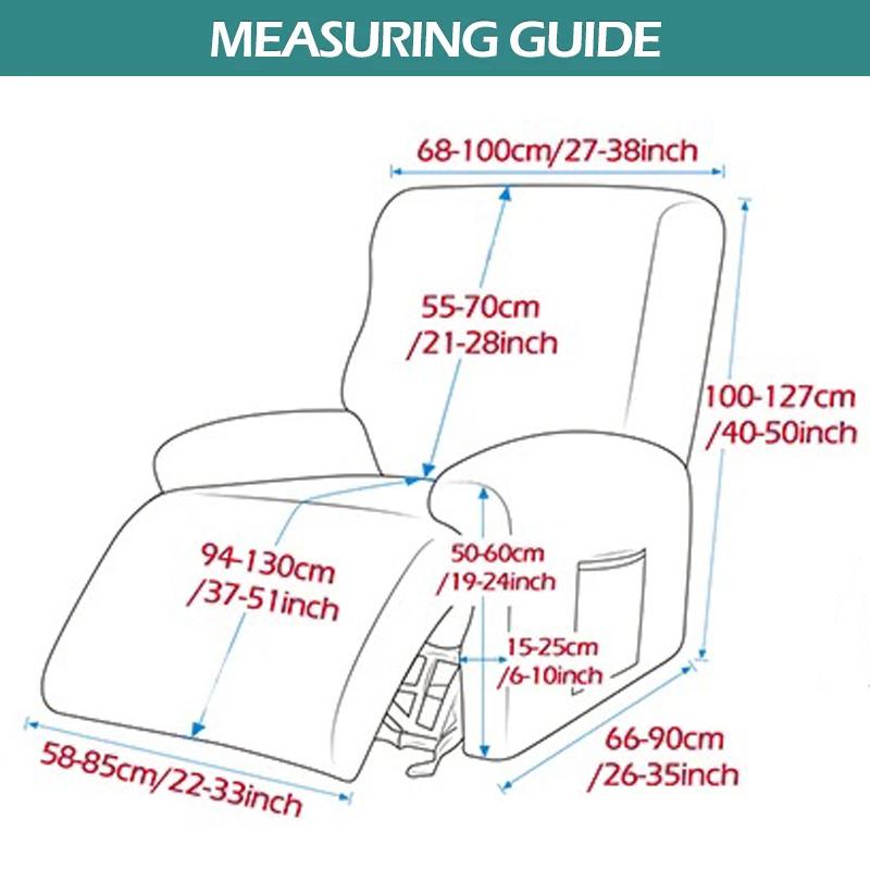 Single Seat Anti Slip Recliner Sofa Covers Velvet Stretch Reclining Couch Slipcovers Furniture Anti Cat Scratch Recliner Chair Spilcover
