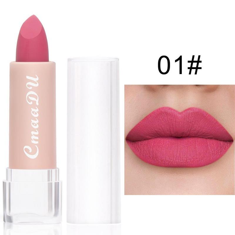 CmaaDu Lipstick 15 Colors Lip Gloss Matte Moisturizing Waterproof Lipstick