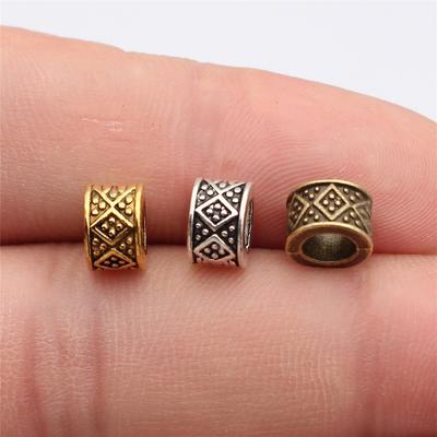Mini-Abstandshalter Perlen Große Löcher Großes Loch Antik-Bronze Schmuckherstellung Verbinden Anhänger Stil Abstandshalter Perlen mit großem Loch
