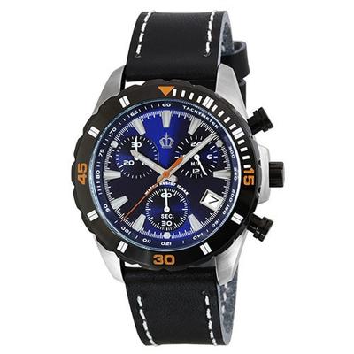 MARSHAL Herren MRZ019-LSBL (Sonnenflamme) Runde Uhr Schwarz Edelstahl Mehrzeiger Analog