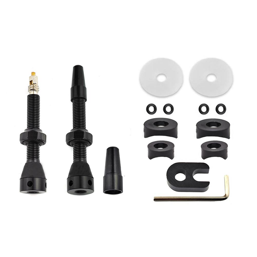 

2pcs Bike Tubeless Valve Brass Core Bicycle Accessory CNC Machined Anodized Tool Cycling Tubeless Rim Presta Valves