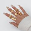 Premium Light Luxury Geometric Open Ring Set Women's Fashion Versatile Ring Personalized Stacking Combination