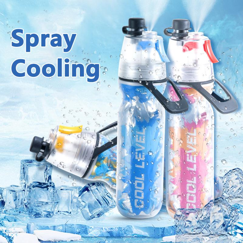 Water Bottle Sport Meet Cycling Cold Spray Cup Portable Outdoor Drinking Container Hiking Camp Travel Kettle Adult Kids 500Ml