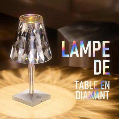 USB Charging Bedroom Bedside Light Umbrella Shaped Diamond Crystal Desk Lamp Romantic Atmosphere Decorative Lamp Touch Remote Projection Light