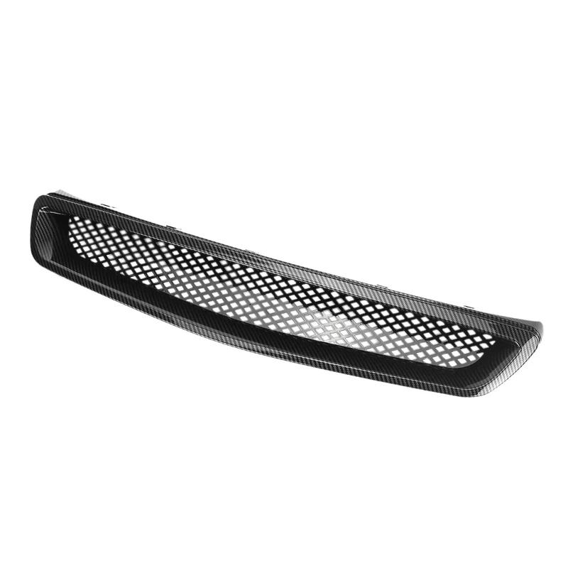 Zderzak Przedni w Stylu EK T-R Grill Siatkowy na Maskę do Honda Civic EK CX DX EX HX LX Type R 1999-2000 Wygląd Włókna Węglowego