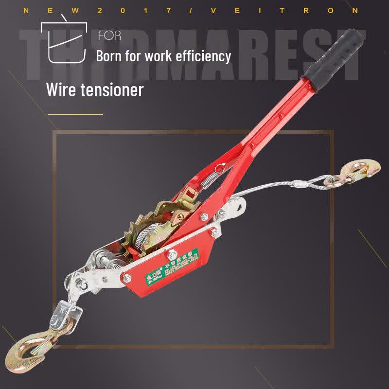 Ratchet Double Hook Wire Rope Cargo Tensioner