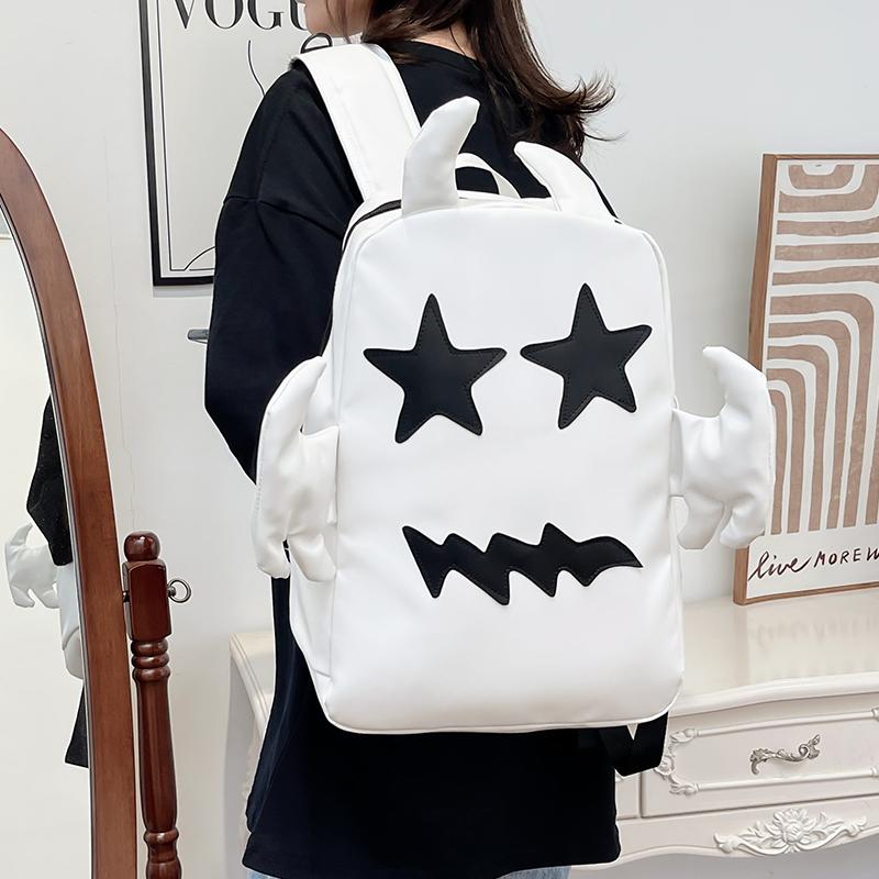 Schulranzen Desinvolte Little Devil Ghost Pattern Neue Männer und Frauen mit dem gleichen Absatz Rucksack Rucksack mit großer Kapazität