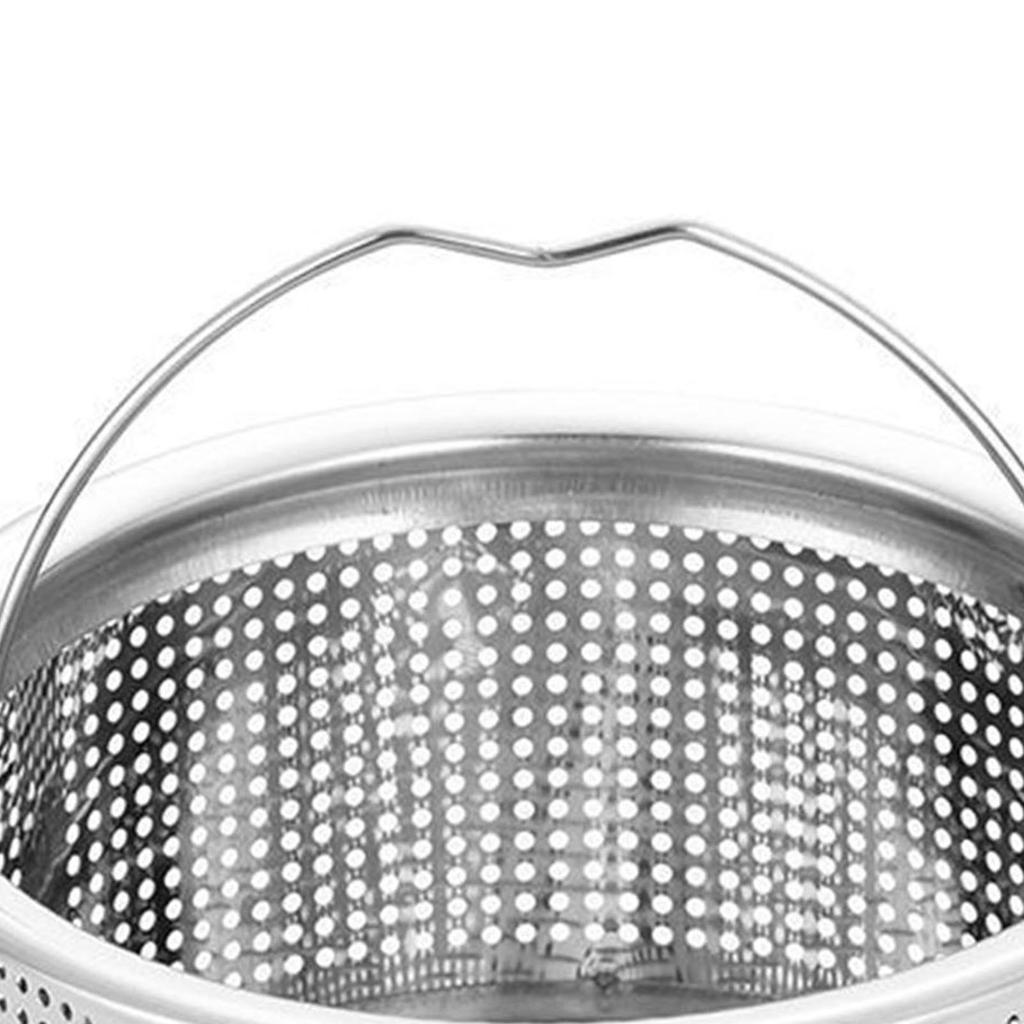 Kitchen Sink Strainer with Handle 304 Stainless Steel Sink Drain Deep Cup Basket Strainer 3in Outer Diameter