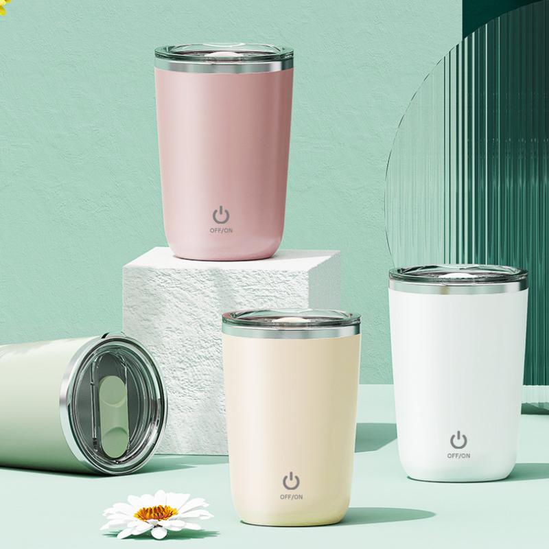 USB Rechargeable Automatic Stirring Mug Stainless Steel Coffee Milk Self Stirring Mug Smart Stirring Water Bottle
