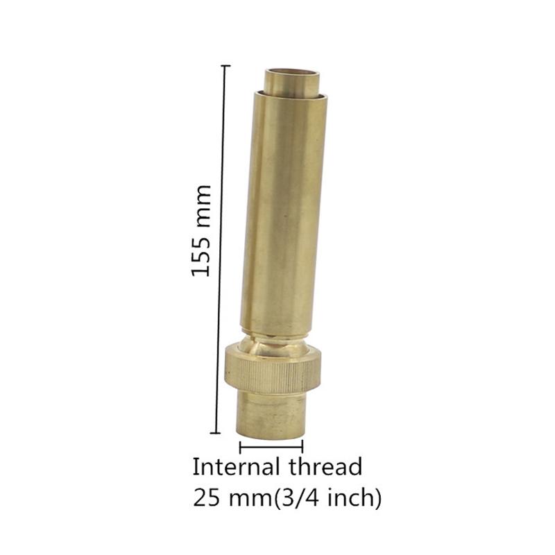 3/4"/1"/1.5" Internal Thread Adjustable Fountain Nozzles Brass Air-Blended Bubbling Water Column Garden Landscape Sprinkler 1Pc
