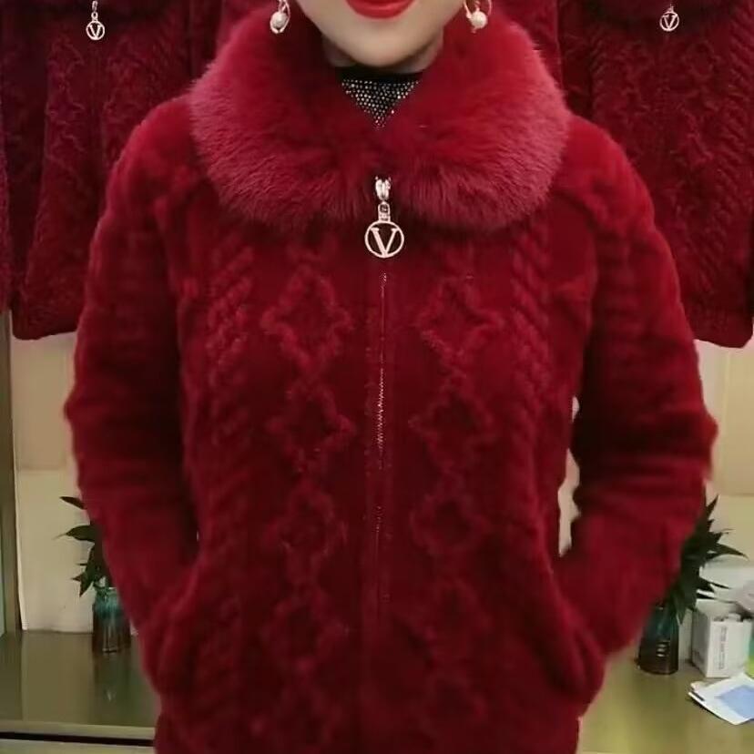 High-end Women Fur Coat Faux Mink Velvet Overcoat  New Female Thickened Fur Integrated Warm Coats Femme Short Top Winter