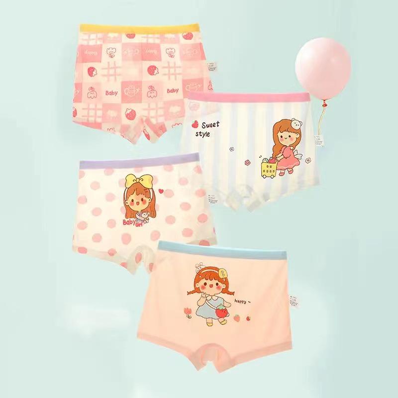 Girls' 4-Pack Boxer Briefs - 91% Nylon