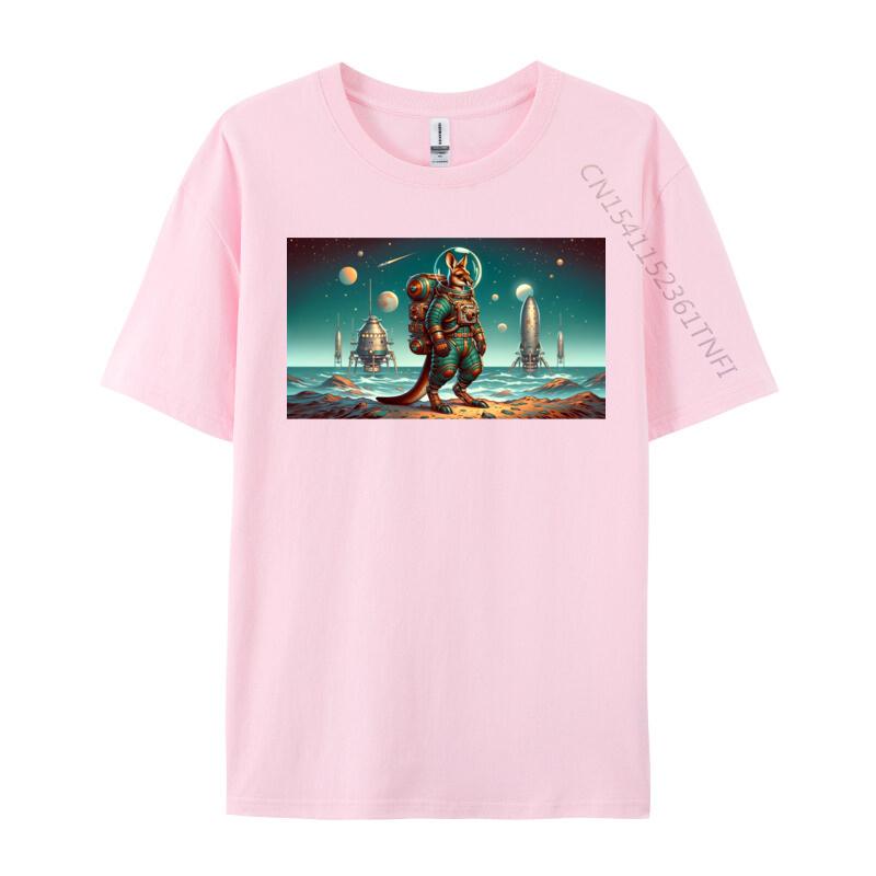 Atompunk Kangaroo Astronaut Tshirts All Cotton Tops Shirt for Unisex Beach Tshirts Brand New Graphic Tees