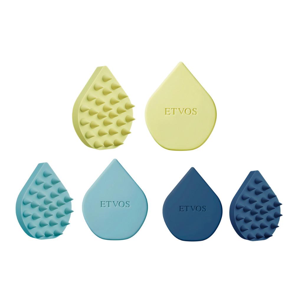 Japan ETVOS Relaxing Massage Brush (Lime / Ramune / Indigo Blue)